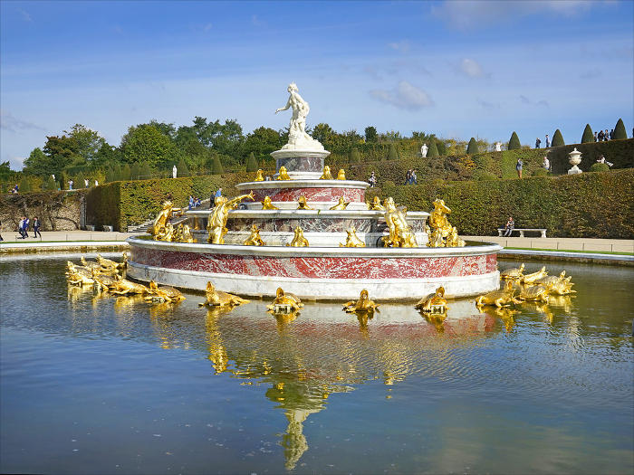 The Latona Fountain in the Garden of the Palace of Versailles