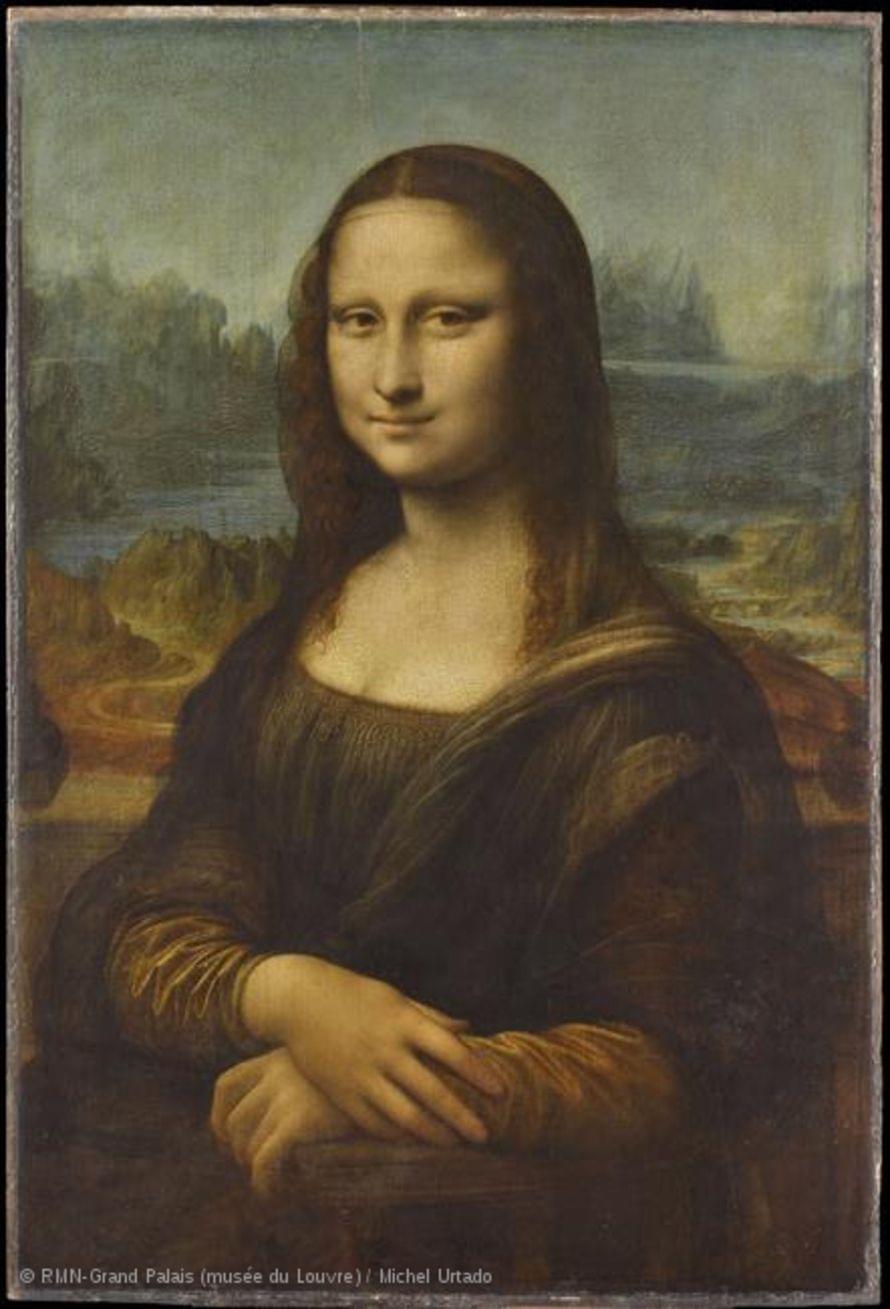 Portrait of Lisa Gerardini, spouse of Francesco del Giocondo said «Mona Lisa, la Gioconda» or «the Joconde»