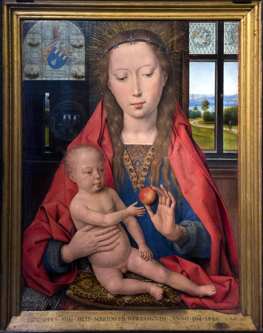 “Vierge à l'enfant”, panneau de gauche du “Diptyque de Maarten van Nieuwenhove”, Musée Hans Memling, Hôpital Saint-Jean, Bruges (Brugge)